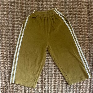 Ziggy Zaza Mustard Yellow Track Pants with White Side Stripes
